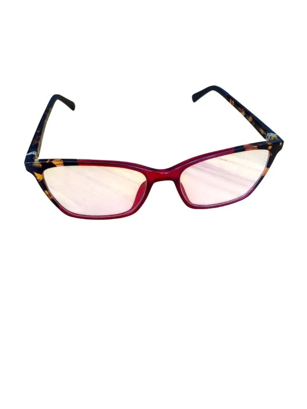 Eco Womens Eyeglasses With Magnetic Clip On Sunglasses Burgundy Tortoise
